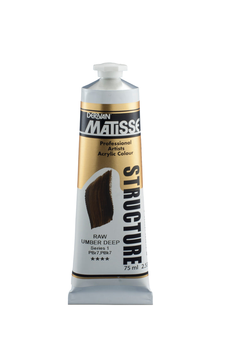 Matisse Structure acrylic paint - raw umber deep - 75ml