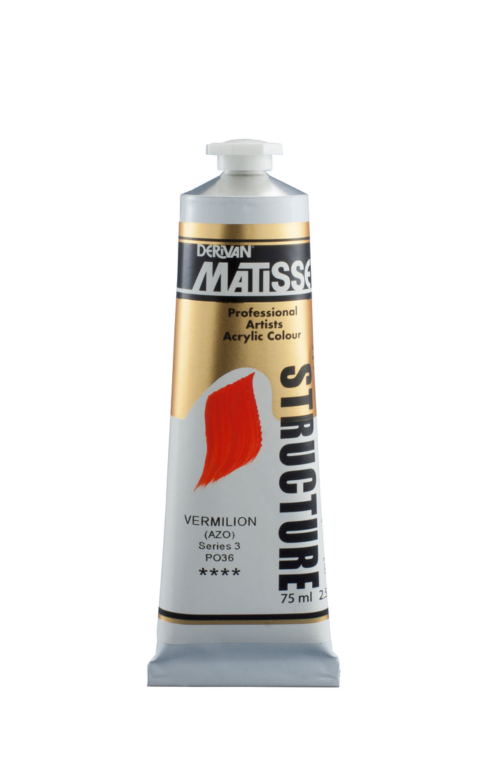 Matisse structure acrylic paint - vermilion azo - 75ml