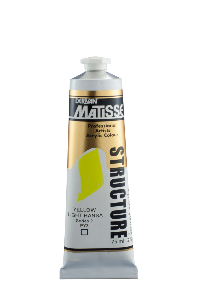 Matisse Structure acrylic paint - yellow light hansa - 75ml