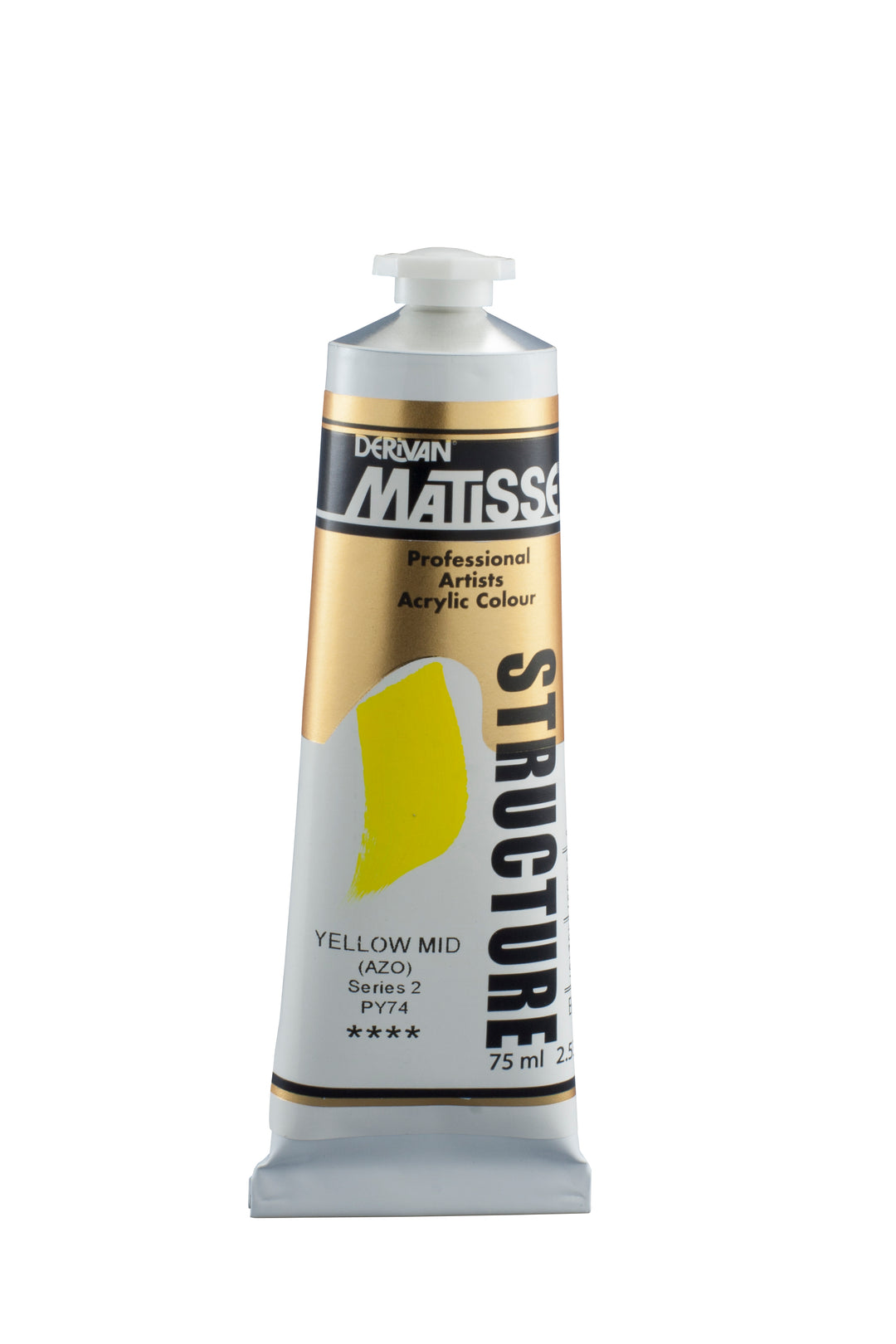 Matisse structure acrylic paint - yellow mid azo - 75ml