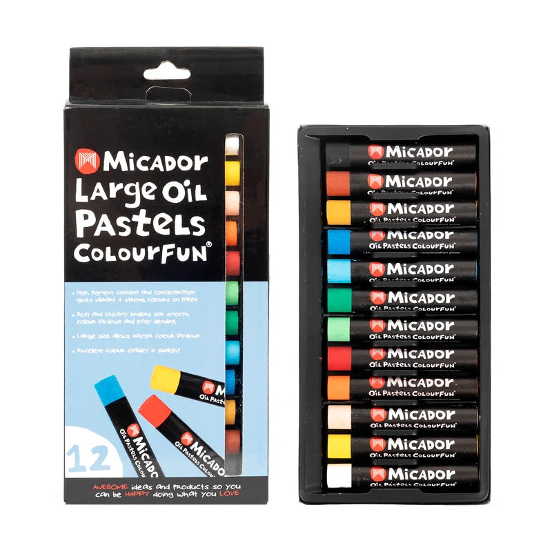 Micador large pastels pack 12 - Duthy Street Art Supplies