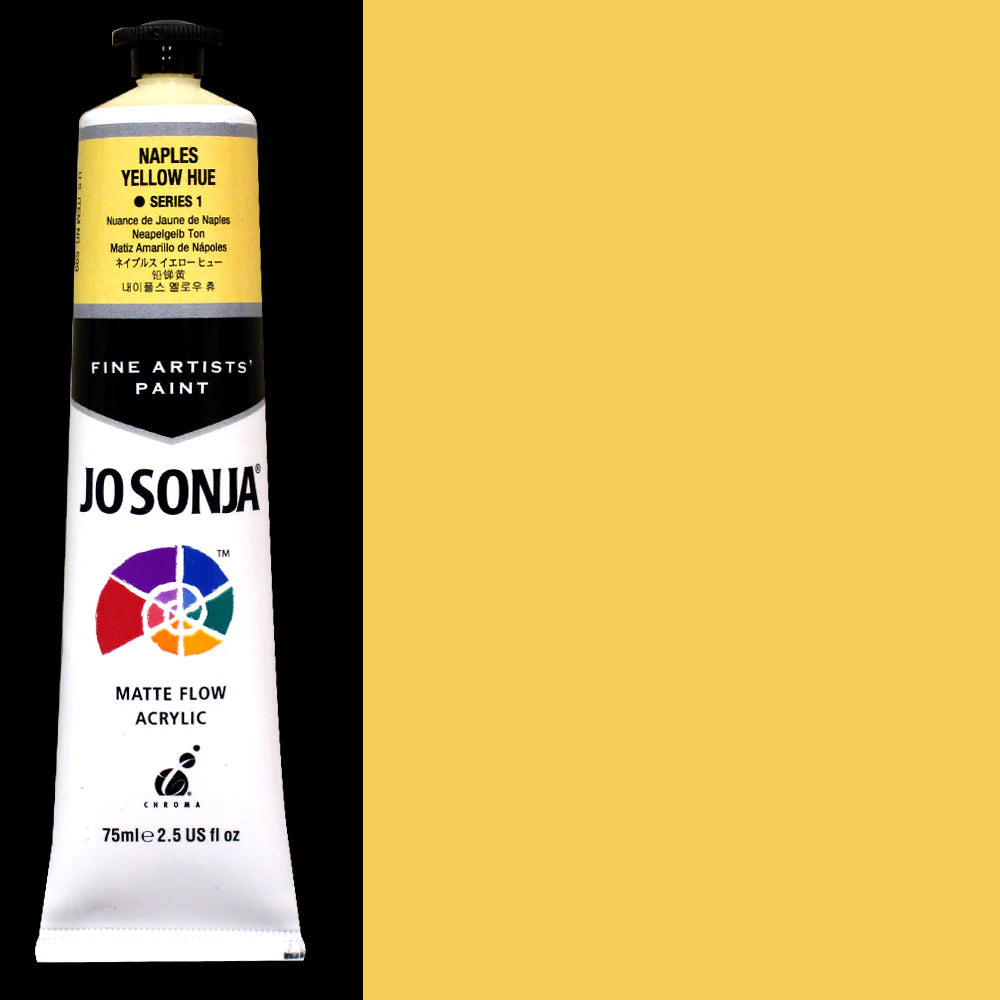 Jo sonja 'Naples Yellow Hue' matte flow acrylic paint - 75ml - Series 1