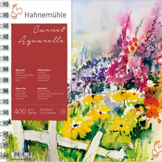 Hahnemuhle Carnet Aquarelle Voyage Cold Press Watercolour Pad 19x20cm 400 gsm // 15 sheets