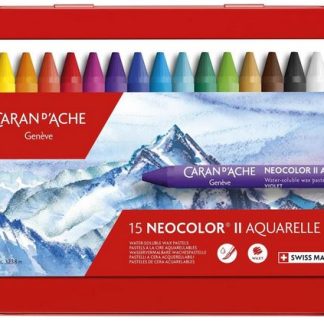 Caran D'Ache - Neocolour 2 - 15 Watersoluble Colour Wax Pastels