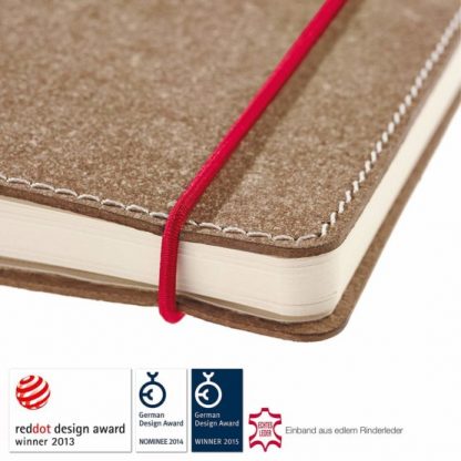 SenseBook - Red Rubber Leather Bound Notebook - 20.5 x 28.5cm - Image 4