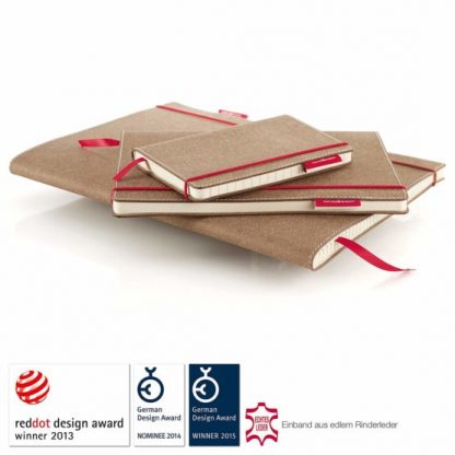 SenseBook - Red Rubber Leather Bound Notebook - 20.5 x 28.5cm - Image 3