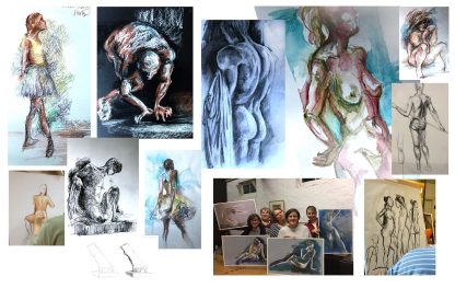 "LEARN TO PAINT EXPRESSIVE AND ABSTRACTED NUDE (FEMALE) FIGURES WITH WATERCOLOUR " - Sunday October 19th with Larissa Fraser