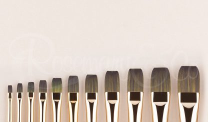 ROSEMARY HANDMADE BRUSH Evergreen Short Flat Size 1 (Short Handle)