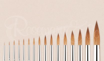 ROSEMARY HANDMADE BRUSH KOLINSKY SABLE POINTED ROUND SIZE 10 SERIES 33