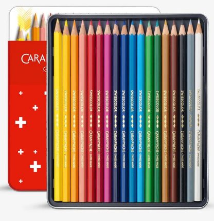 Caran D'ache Coloured Pencil Set of 18 TIN