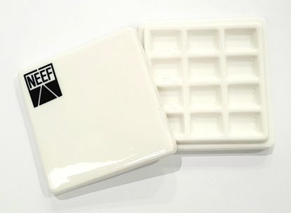 Porcelain Palette 12 Well 10 x 10 cm by NEEF