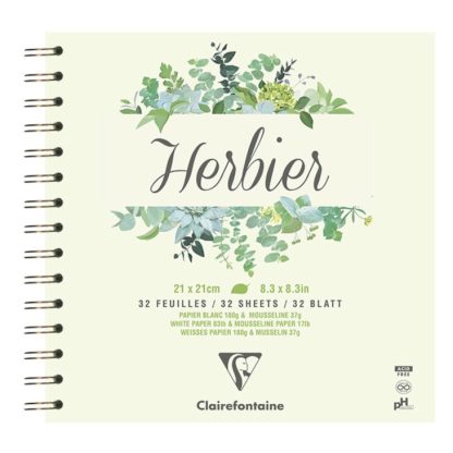 Herbier Pad BOTANICAL Interleaved with Mousseline Paper 32 Sheets / 21 x 21cm / 180g Paper / 37g interleave - Image 3