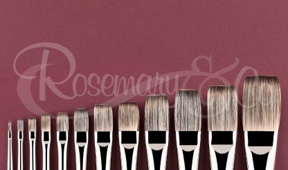 ROSEMARY HANDMADE BRUSH Series 274 Short Flat Size 4 - Blend of Male & Female Badger Hairs