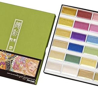 Kuretake - Gansai Tambi Watercolours - METALLIC SET 24