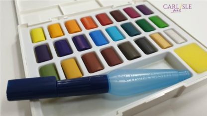 FABER-CASTELL Watercolour Set - 14 Colours + Palette + Water Brush - Image 2
