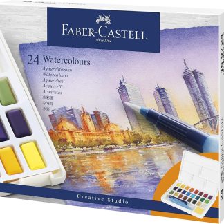 FABER-CASTELL Watercolour Set - 14 Colours + Palette + Water Brush
