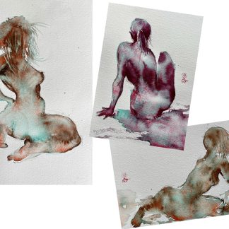 "LEARN TO PAINT EXPRESSIVE AND ABSTRACTED NUDE (FEMALE) FIGURES WITH WATERCOLOUR " - Sunday November 2nd with Larissa Fraser