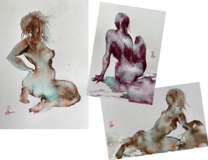 "LEARN TO PAINT EXPRESSIVE AND ABSTRACTED NUDE (FEMALE) FIGURES WITH WATERCOLOUR " - Sunday November 2nd with Larissa Fraser
