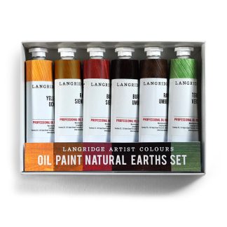Langridge Professional Oil Colour NATURAL EARTHS Set - BOX SET 6 X 40ml