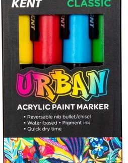 KENT Acrylic Paint Marker Set of 4 CLASSIC