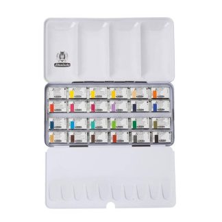 SCHMINCKE AKADEMIE WATERCOLOUR SET 24 X FULL PANS + METAL TIN