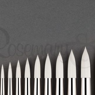 ROSEMARY HANDMADE BRUSH - Ivory Pointed Round Size 8 - Long Handle