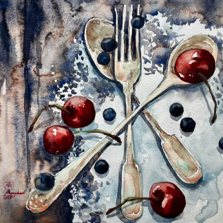 "LEARN WATERCOLOUR TECHNIQUES FOR STILL LIFE" Sunday May 31st with Larissa Fraser