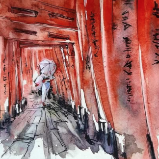 LEARN WATERCOLOUR: INK AND WASH TECHNIQUES - with Larissa Fraser - Sunday June 21st