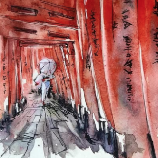 THURSDAY MORNINGS X 8 WEEKS WATERCOLOUR - INK AND WASH WORKSHOP with Larissa Fraser