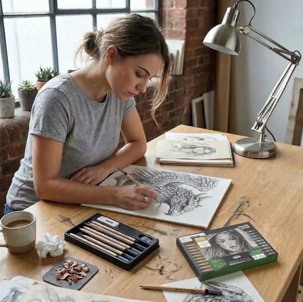 Zieler Artists Pencil Sketching 12 piece Set - Image 3