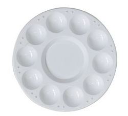 10 Well Plastic Round Palette 17CM NO LID