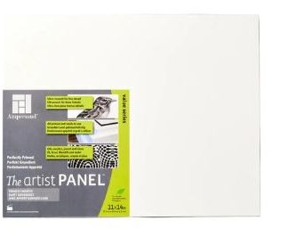 Ampersand Primed Smooth Panel 11 x 14" (27.9cm x 35.6cm)